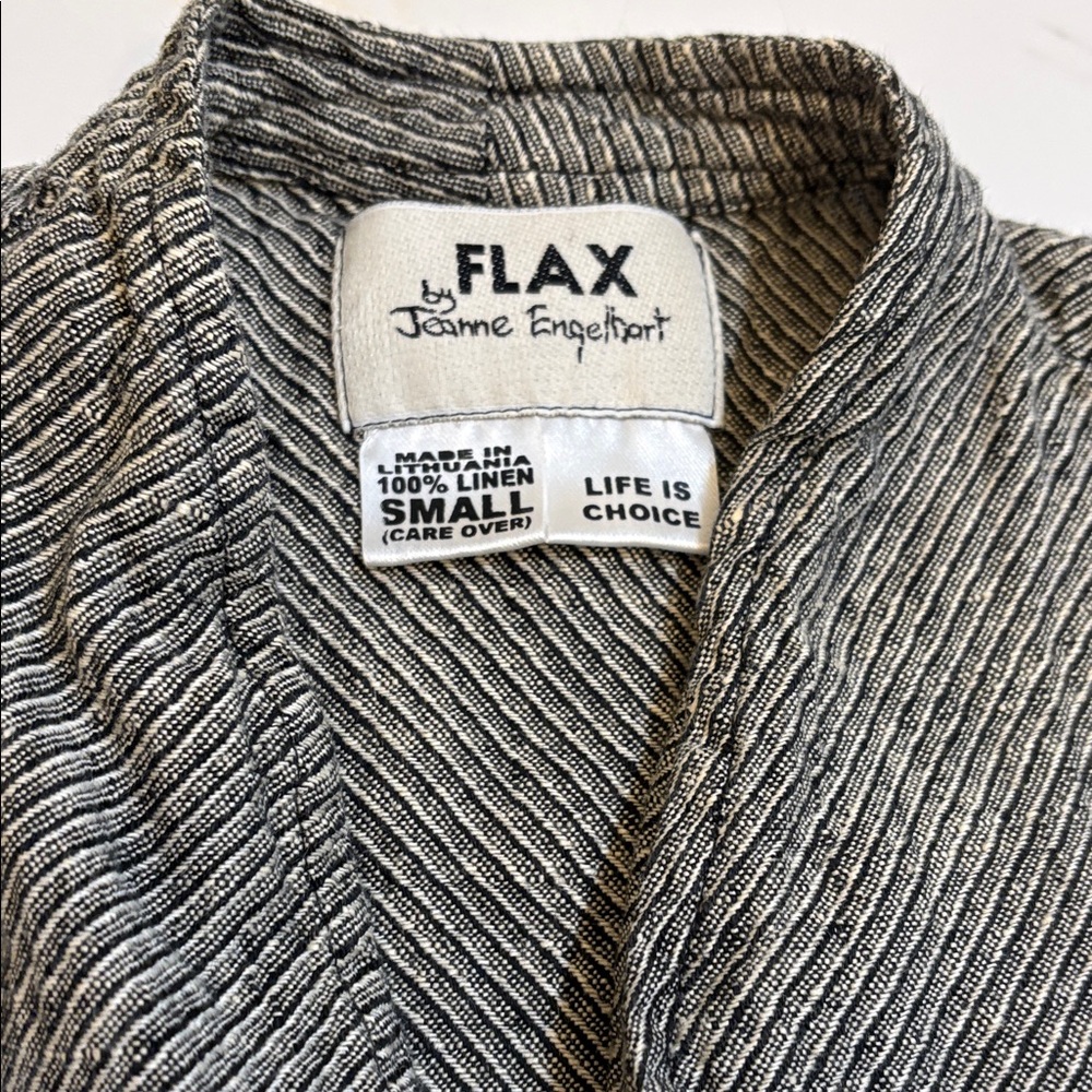 Flax Monochrome Linen Shirt Jacket/skirt set Medium